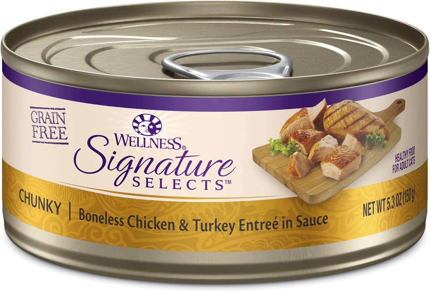 Wellness CORE Signature Selects Shredded Adult Canned Wet Cat Food, Natural, Protein Rich, Grain Free, Chicken Entrée Recipe, 2.8 oz, Pack of 12 Cans
