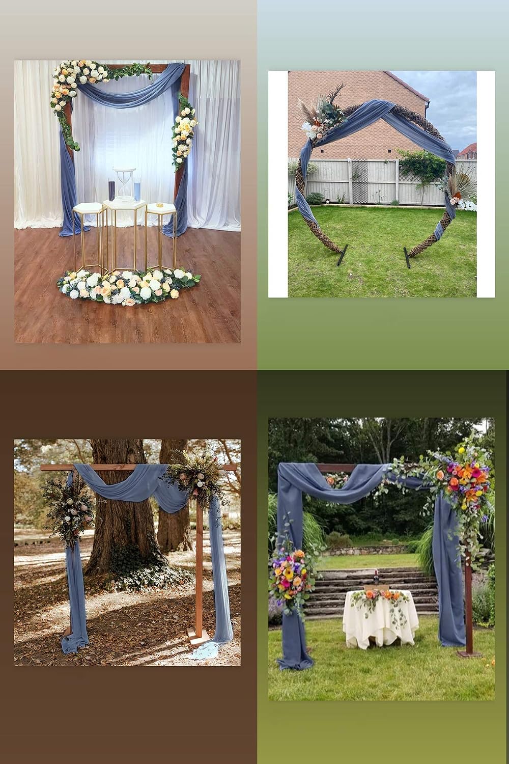 Wedding Arch Draping Fabric Sheer Chiffon Curtain Drape Wedding Party Decor