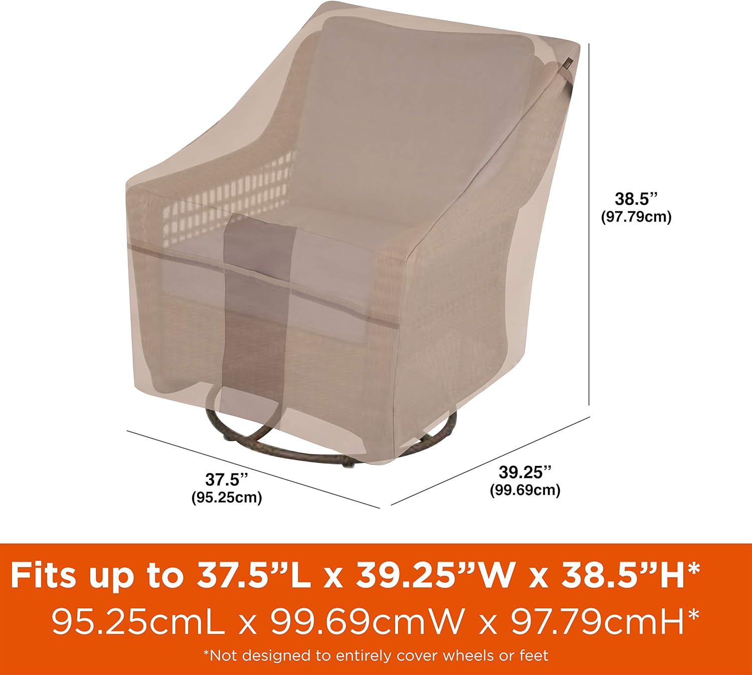 Modern Leisure Monterey Patio Lounge/Swivel Chair Cover - Weather-Resistant Fabric - Outdoor Furniture Protection Perfect for Patio, Deck