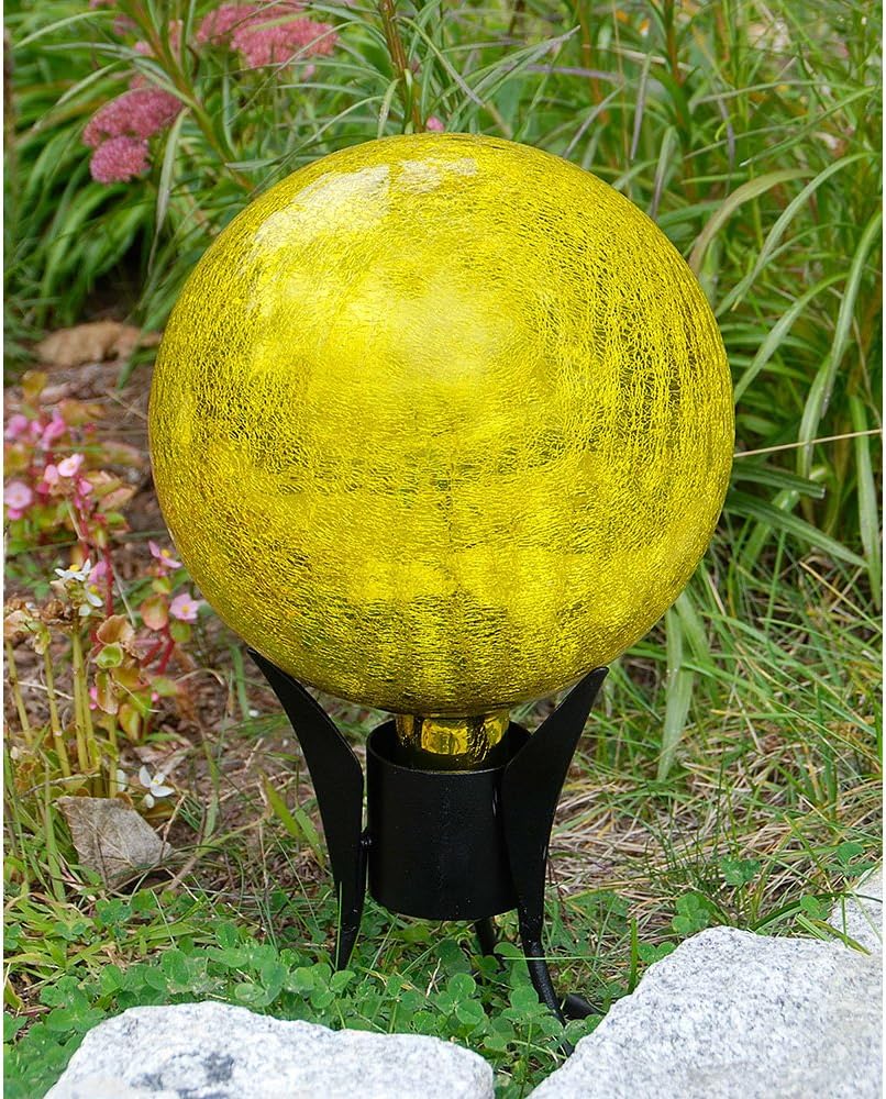 Achla Designs G10-FG-C Gazing, Fern Green 10 inch Glass Garden Globe Ball Sphere, 10