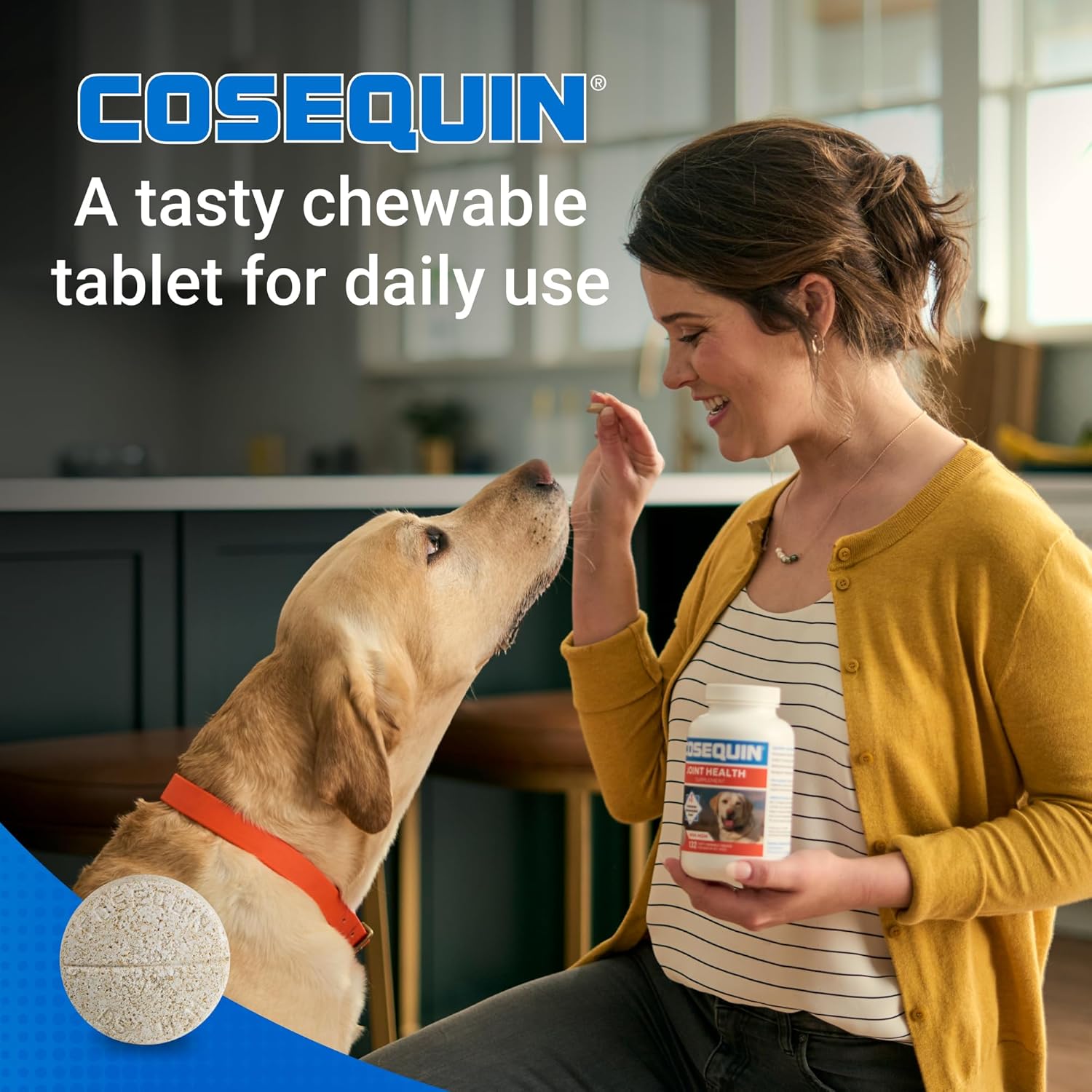 Nutramax Cosequin Joint Supplement for Dogs, Chewable Tablets, 132ct | Glucosamine + Chondroitin for Dogs with MSM, Supports Healthy Joints, All Breeds & Sizes, All Ages