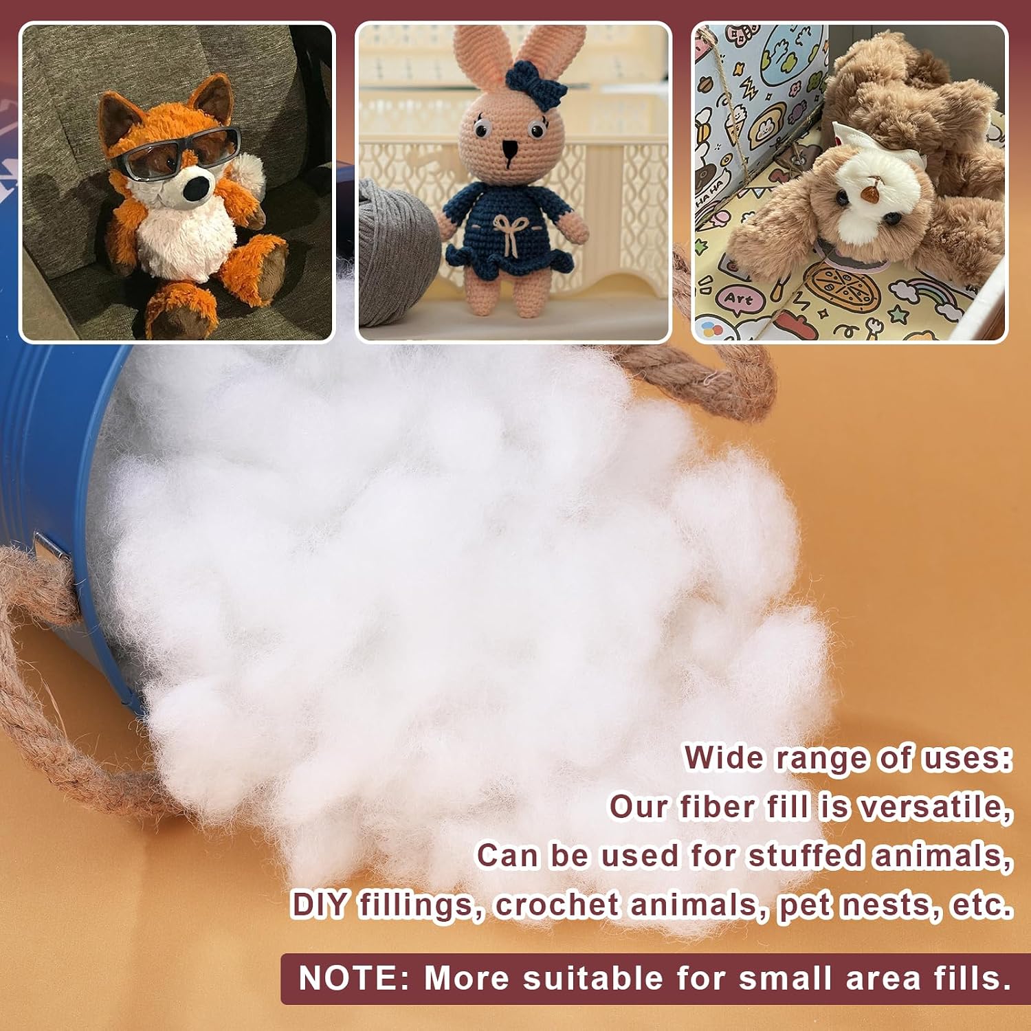 BUTUZE 250g/8.8oz Polyfill Stuffing Fiber Fill,Stuffing for Stuffed Animals