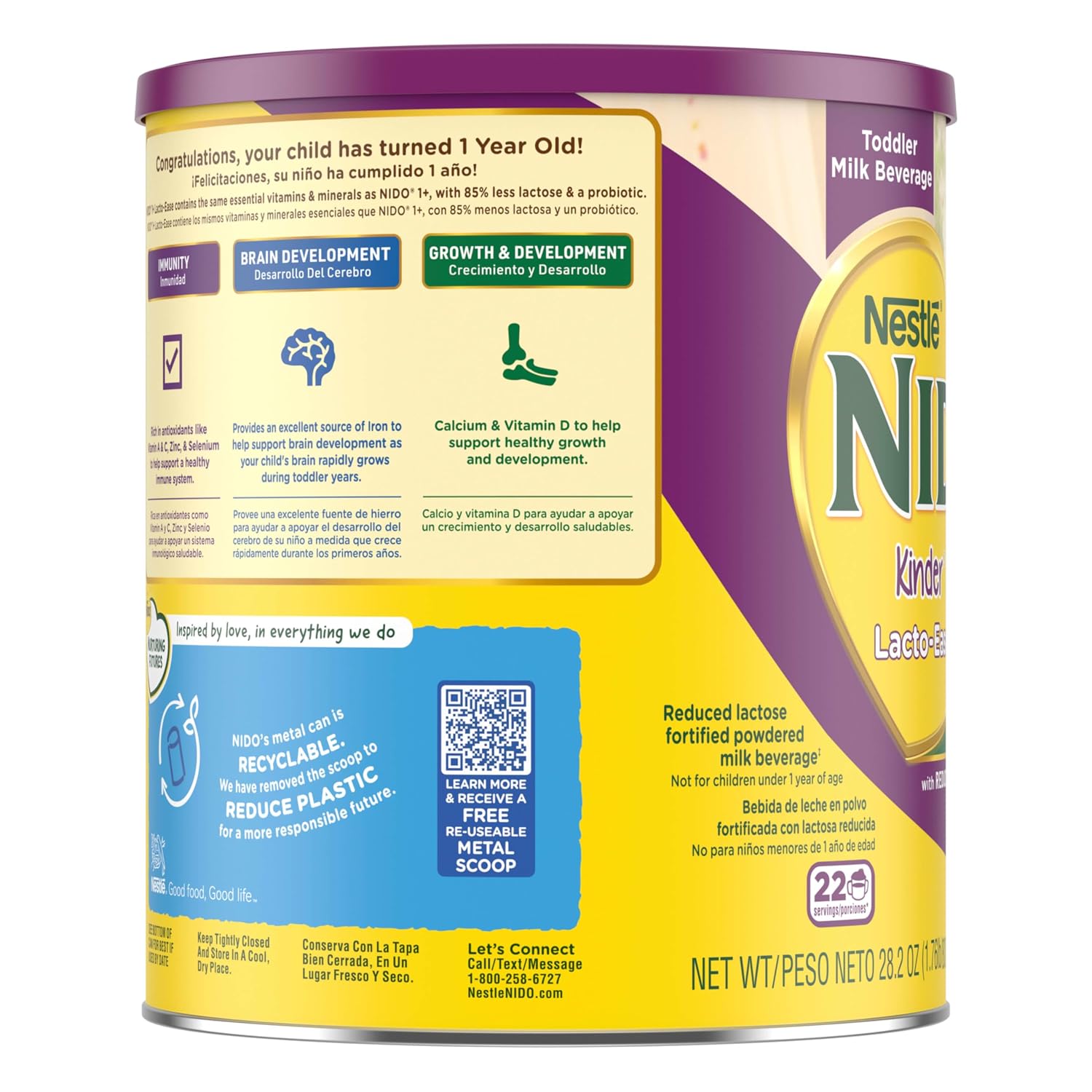Nestle Nido Lacto-Ease Toddler Milk Powder 28.2 oz