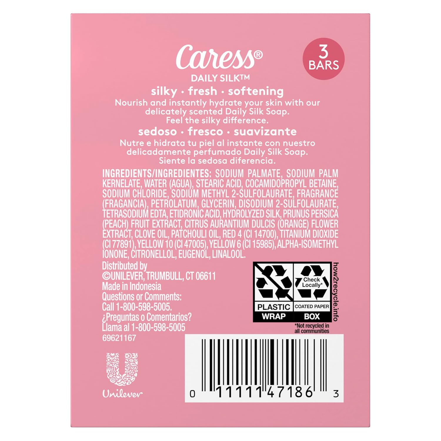 Caress Beauty Bar Soap For Noticeably Silky Soft Skin Daily Silk Extract and Floral Oil Essence 3.15 oz 3 Bars
