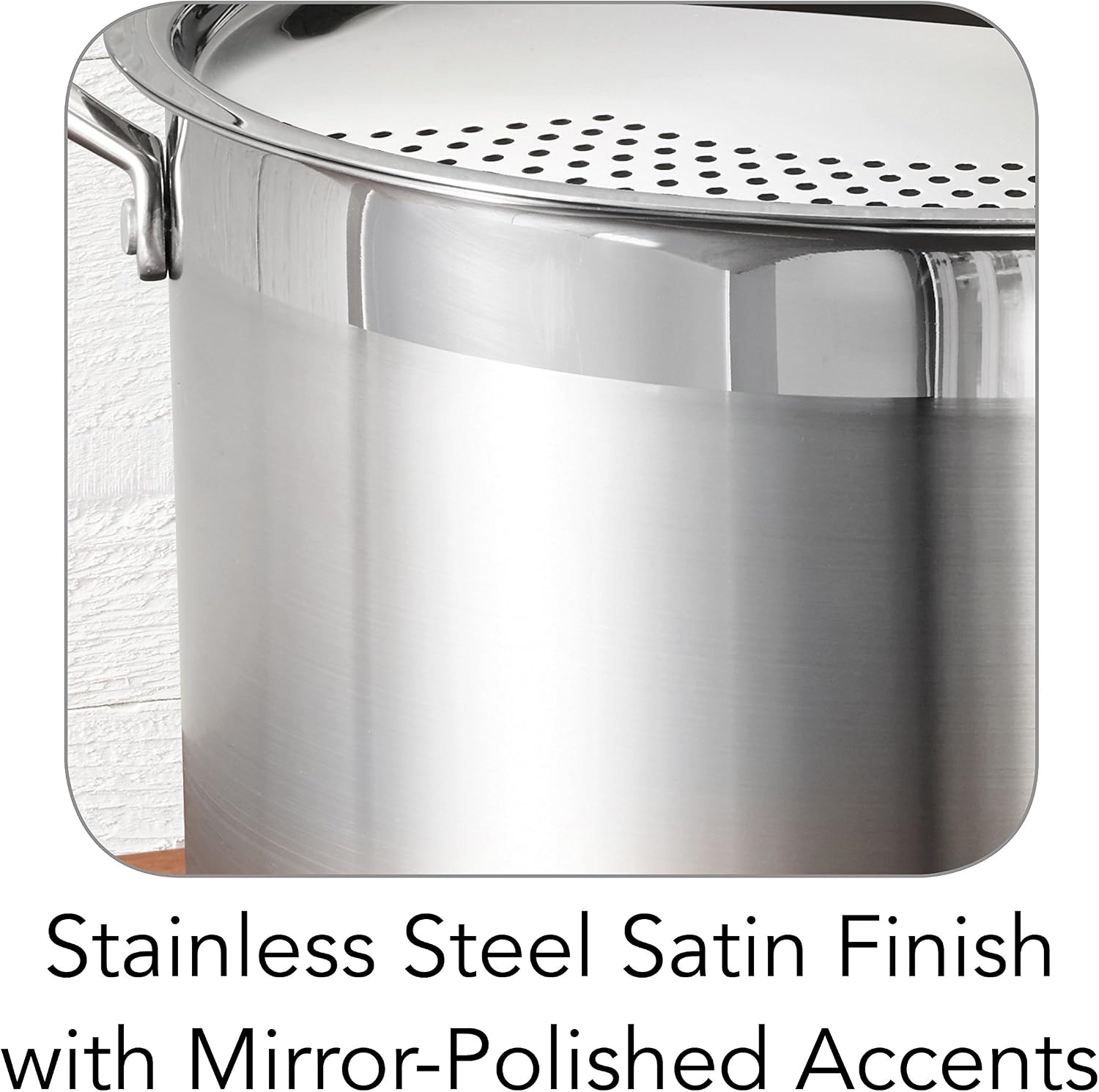 Tramontina Lock & Drain Stainless Steel 8-Quart Pasta Pot and Strainer