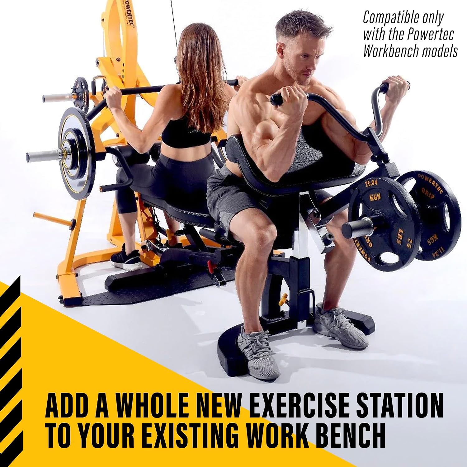 Powertec Fitness Workbench Curl Weight Machine Attachments