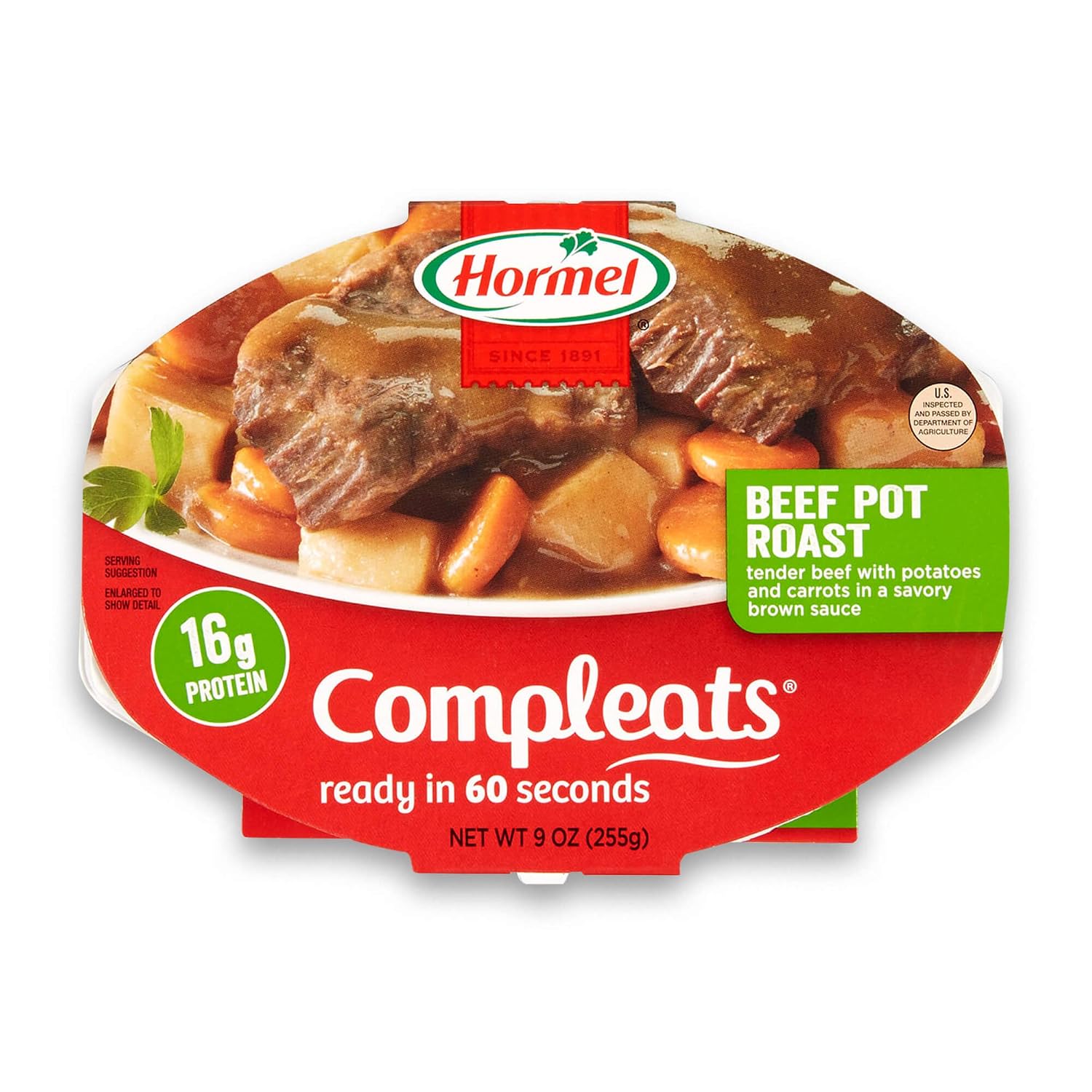 HORMEL COMPLEATS Beef Pot Roast Microwave Tray, 9 Ounces (Pack of 6)