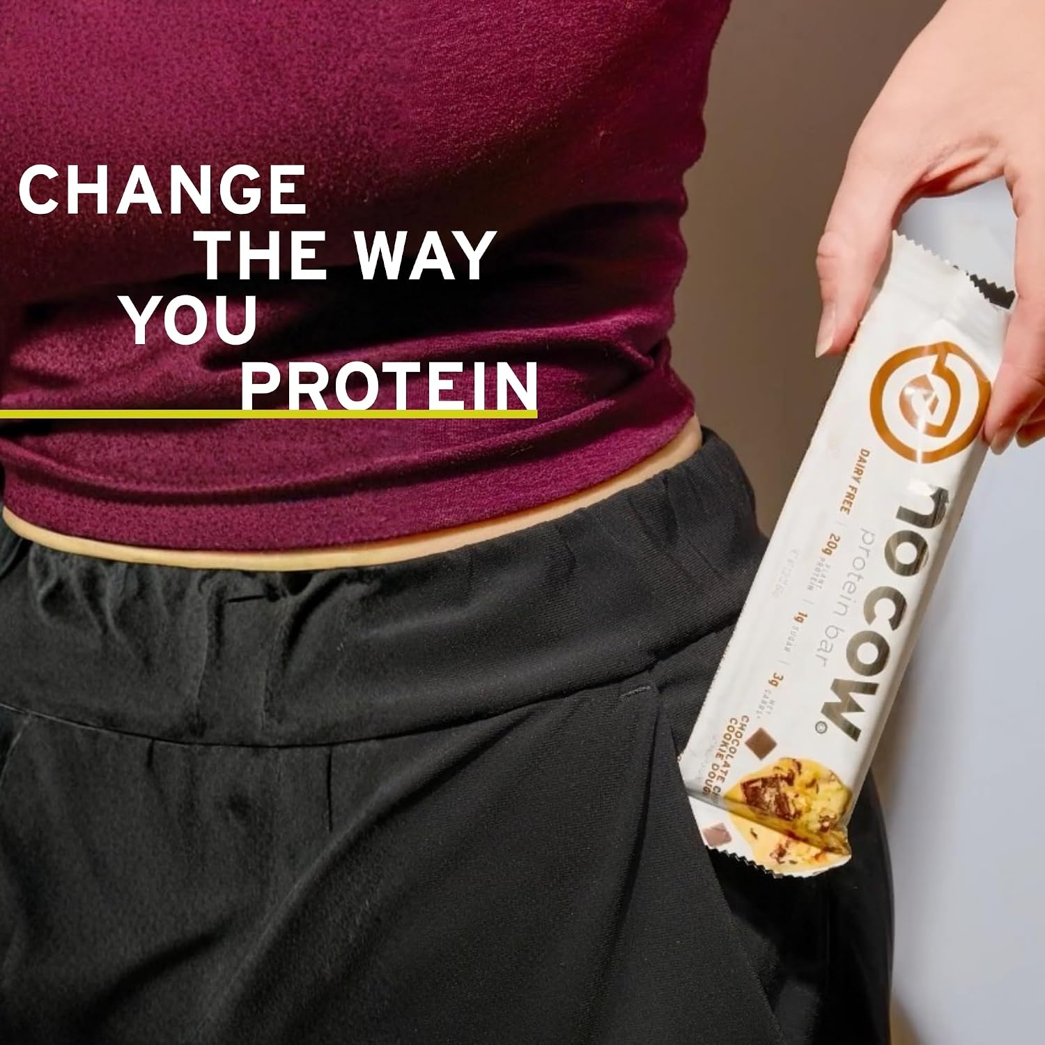 No Cow Peanut Butter Chocolate Chip Vegan Protein Bars, 12 Pack | 20g High Plant-Based Protein, High Fiber, Low Sugar, Gluten-Free, Dairy-Free, Soy-Free, Keto-Friendly Snack Bars