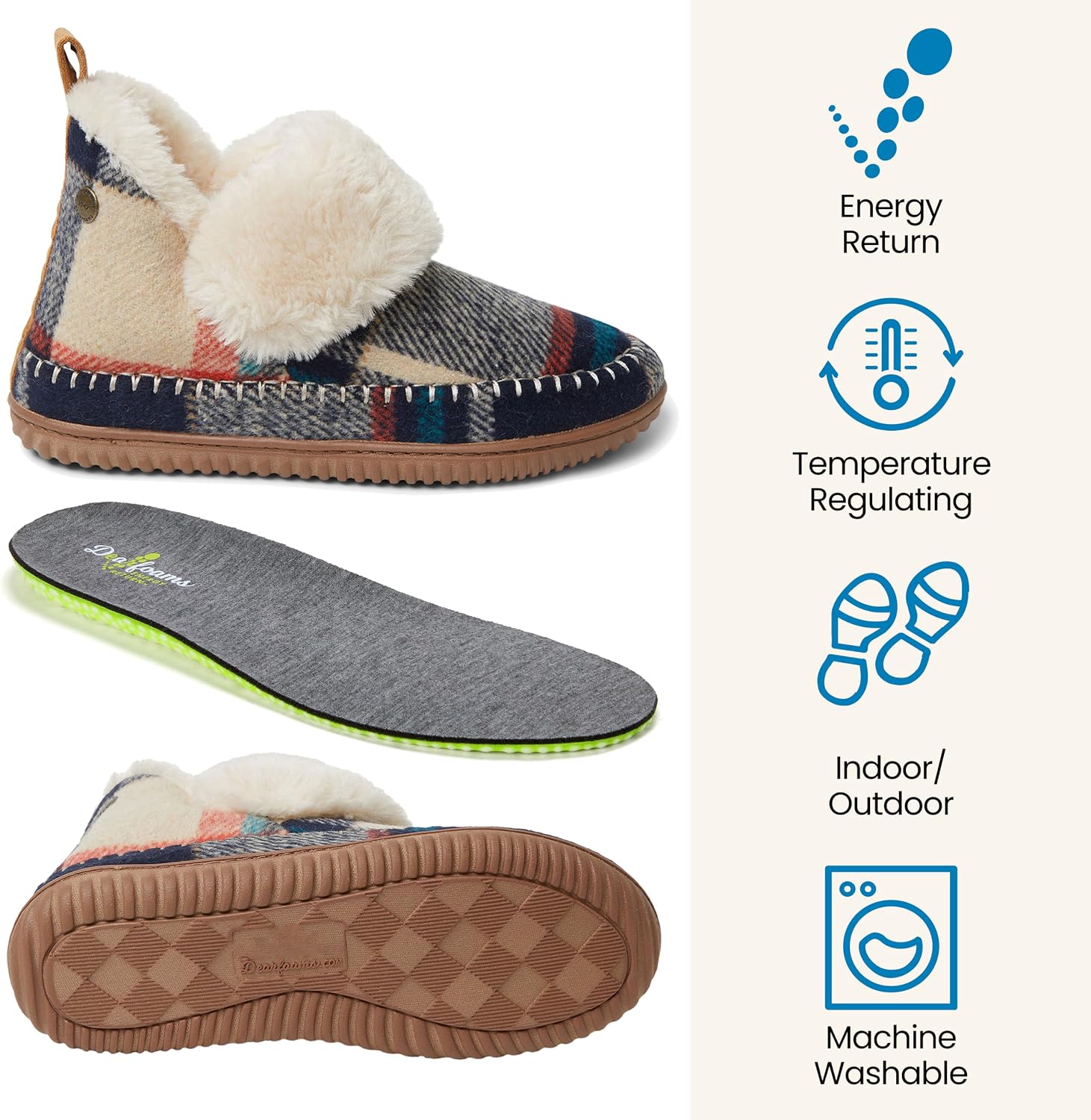 Dearfoams Women's Moritz Mountain Energy Return Technology Bootie