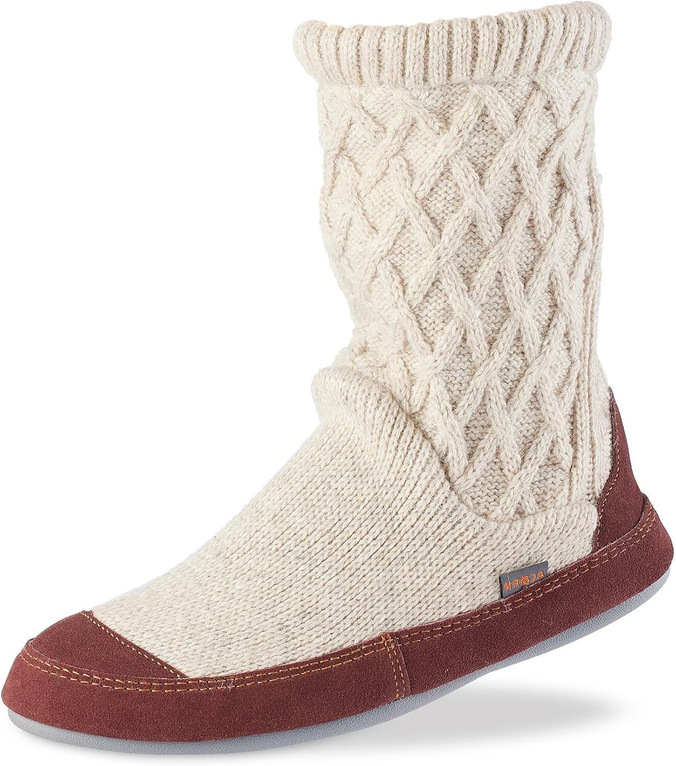 Acorn Slouch Boots Slippers for Women - Comfy, Memory Foam, Non-Slip, Durable, Mid-Calf House Slipper with Indoor/Outdoor Sole