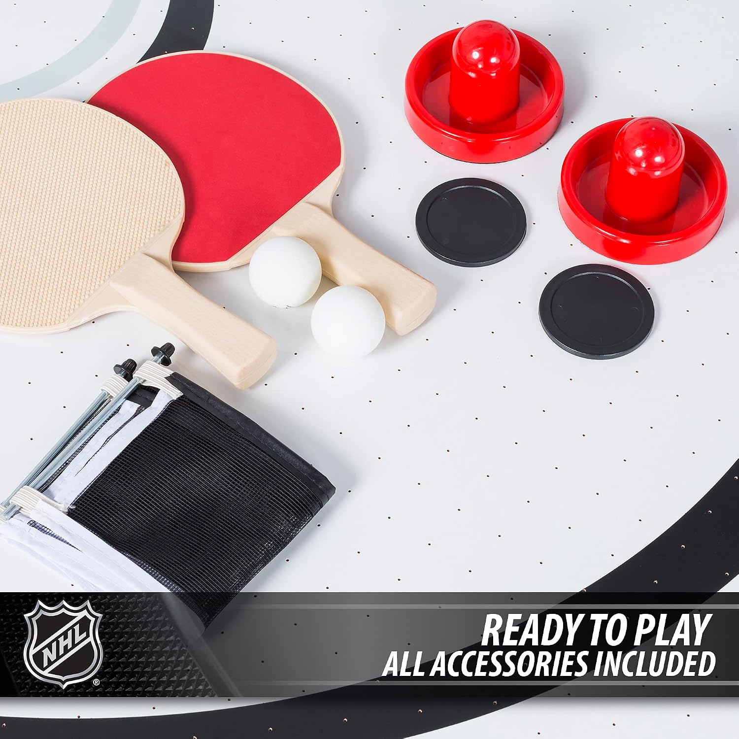 EastPoint NHL Power Play, Air Hockey Table, Table Tennis Top, Arcade Games | Game Room Fun, Table Games, Built-In Leg Levelers, LED Scoring
