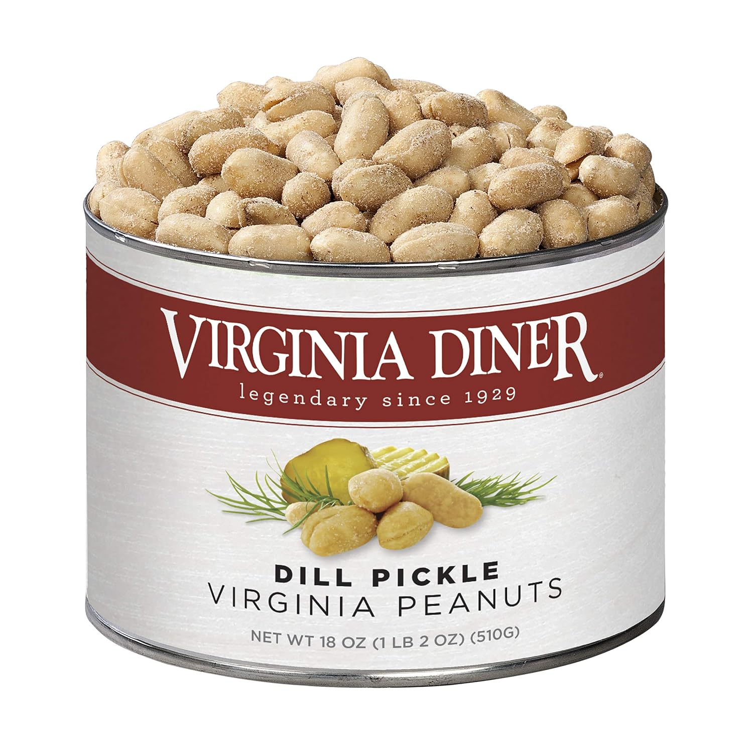 Virginia Diner Zatarain's Spicy Cajun Peanuts - Gourmet Cajun Peanuts Non-GMO, Preservative Free Gifts from Virginia Since 1929-18 Oz Can