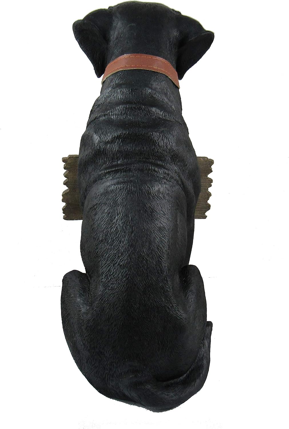 Black Lab Outdoor Statue, 13 Inch Welcome Dog with Reversible Sign