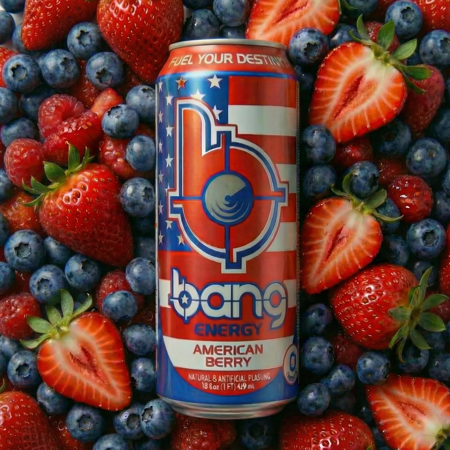 Bang Energy Blue Razz, Sugar-Free Energy Drink, 16-Ounce | Pack of 12