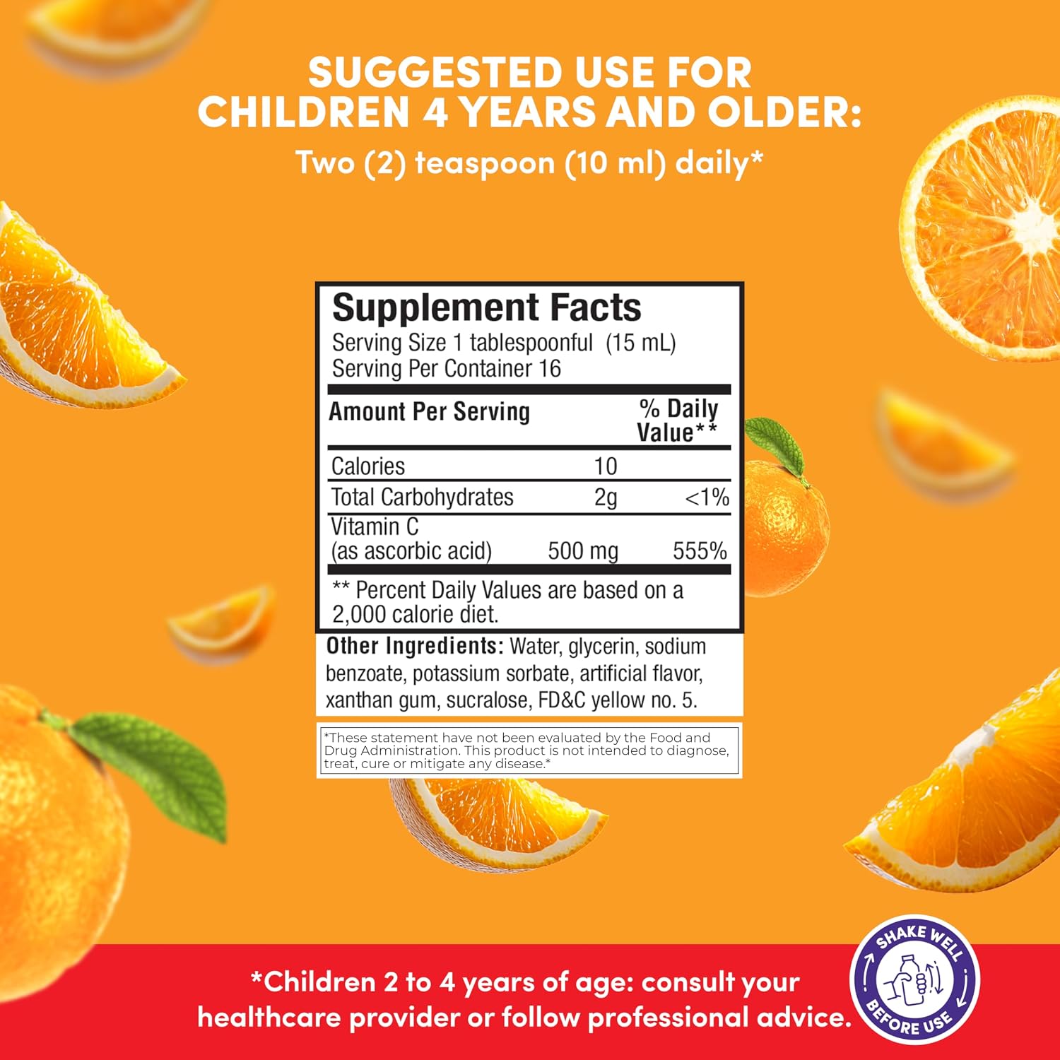 GirafKids Liquid Multivitamin for Kids with B Complex, 8 Fl Oz, Ages 4+