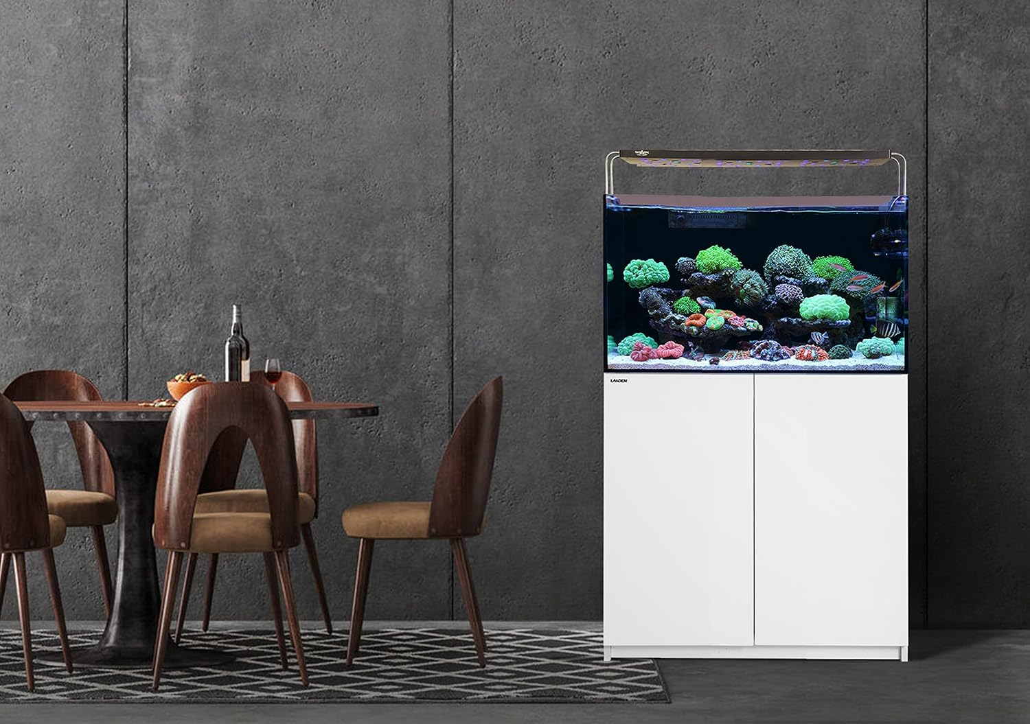 LANDEN Wooden Aquarium Stand & Cabinet, 20 Gallon Fish Tank, 17.7x17.7in