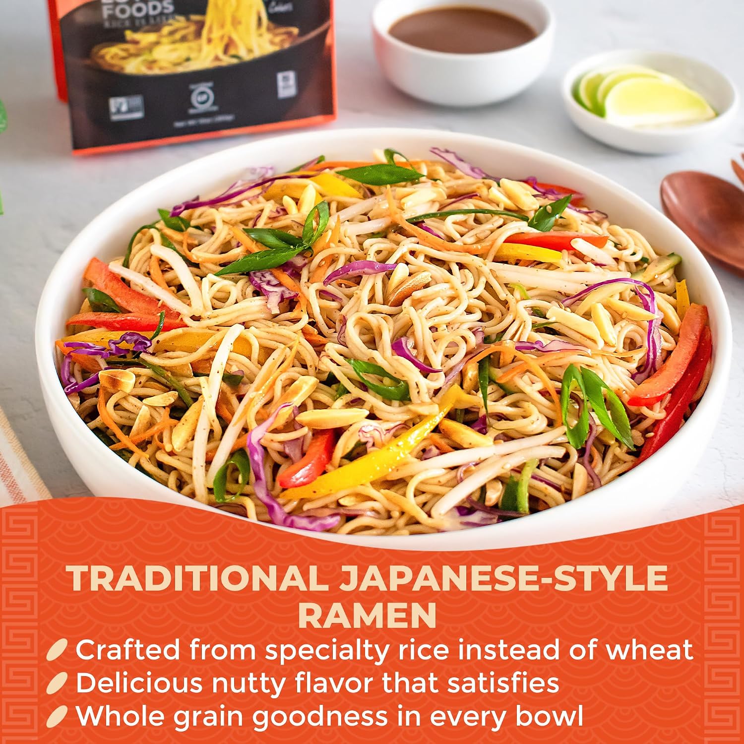 Lotus Foods Organic Millet & Brown Rice Ramen - 10 Oz Bags (Pack of 6) | Gluten Free Rice Ramen, Whole Grain Ramen Noodles, Low Sodium Rice Noodles, USDA Organic, Vegan