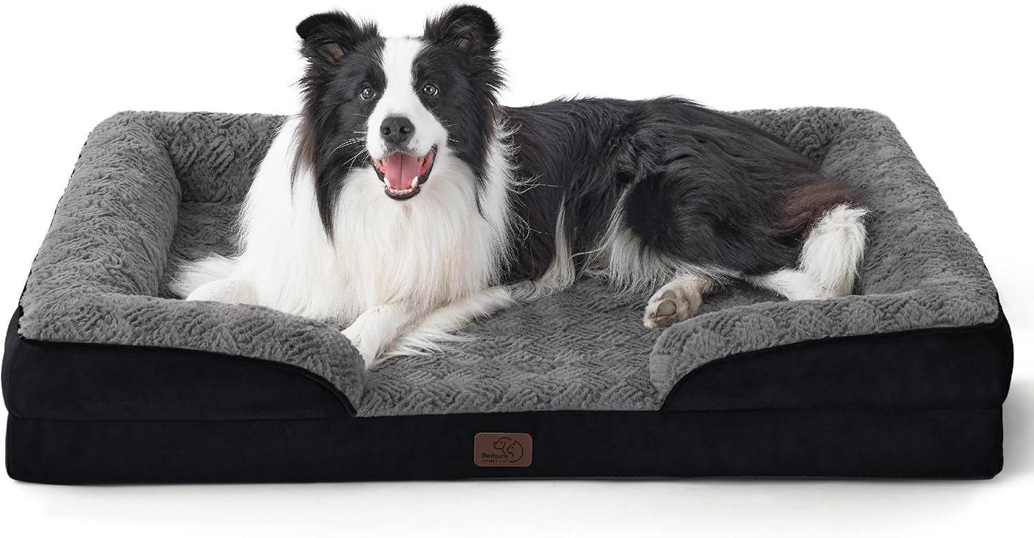 Bedsure Orthopedic Dog Beds Large Sized Dog with Removable Washable Cover