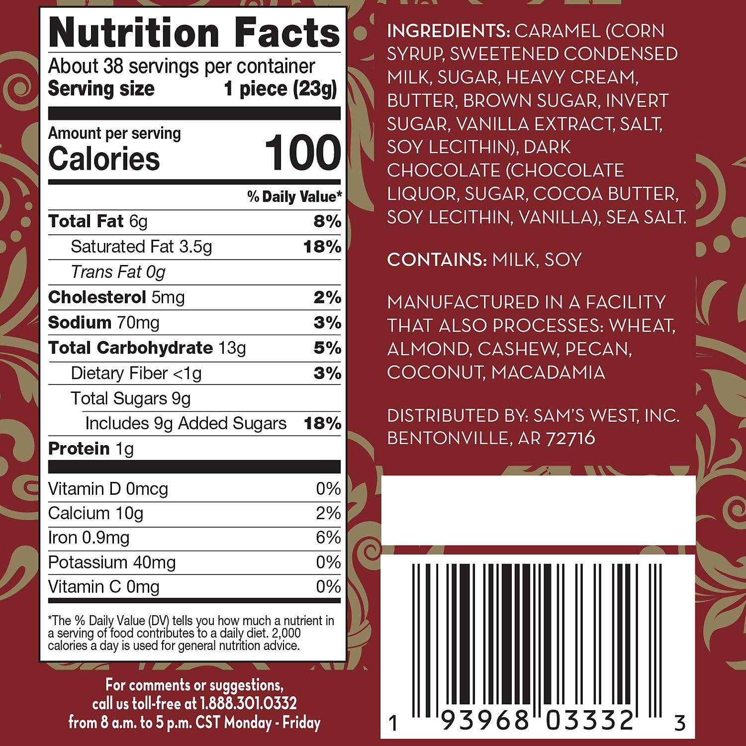 Member's Mark Dark Chocolate Sea Salt Caramels (31 Ounce)