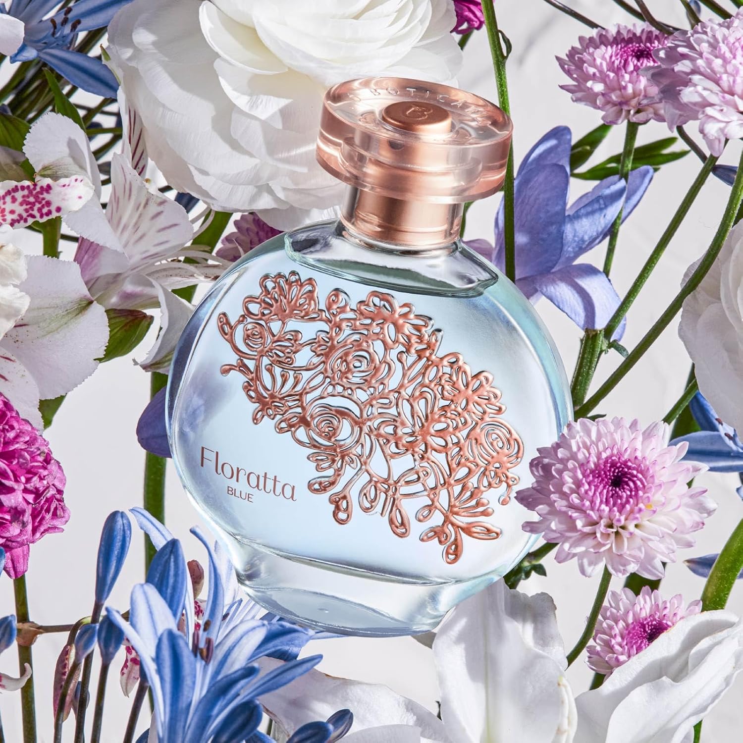 O Boticário Floratta Rose Eau de Toilette - Classic Floral Fragrance for Women - Fresh Gardenia & Romantic Rose - Long Lasting Everyday Womens Perfume - Cruelty-Free & Vegan - 2.5 oz (75 ml) | Classic fresh gardenia and romantic rose scent profile. Light…