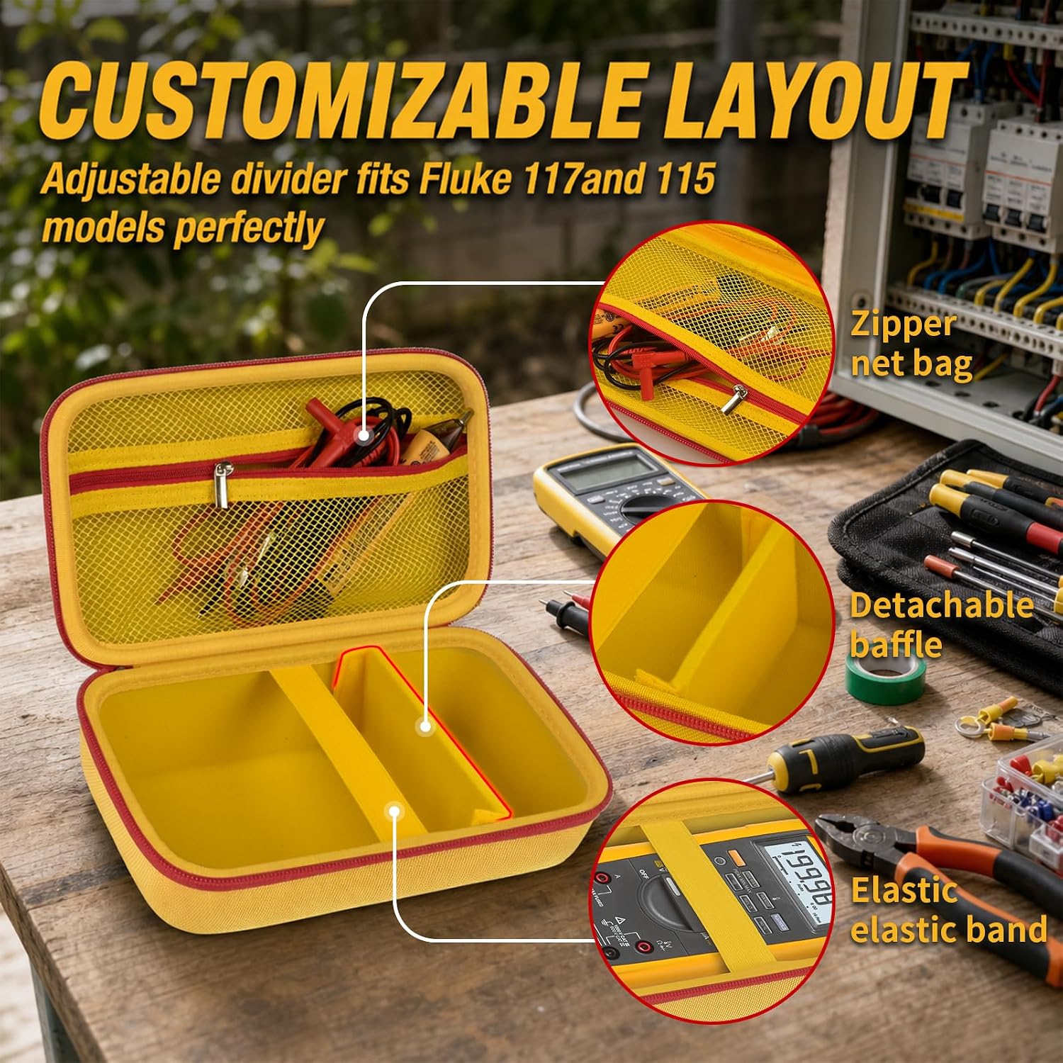 Comecase Hard Case for Fluke 87V/88V/15B+/17B+ and More Digital Multimeter
