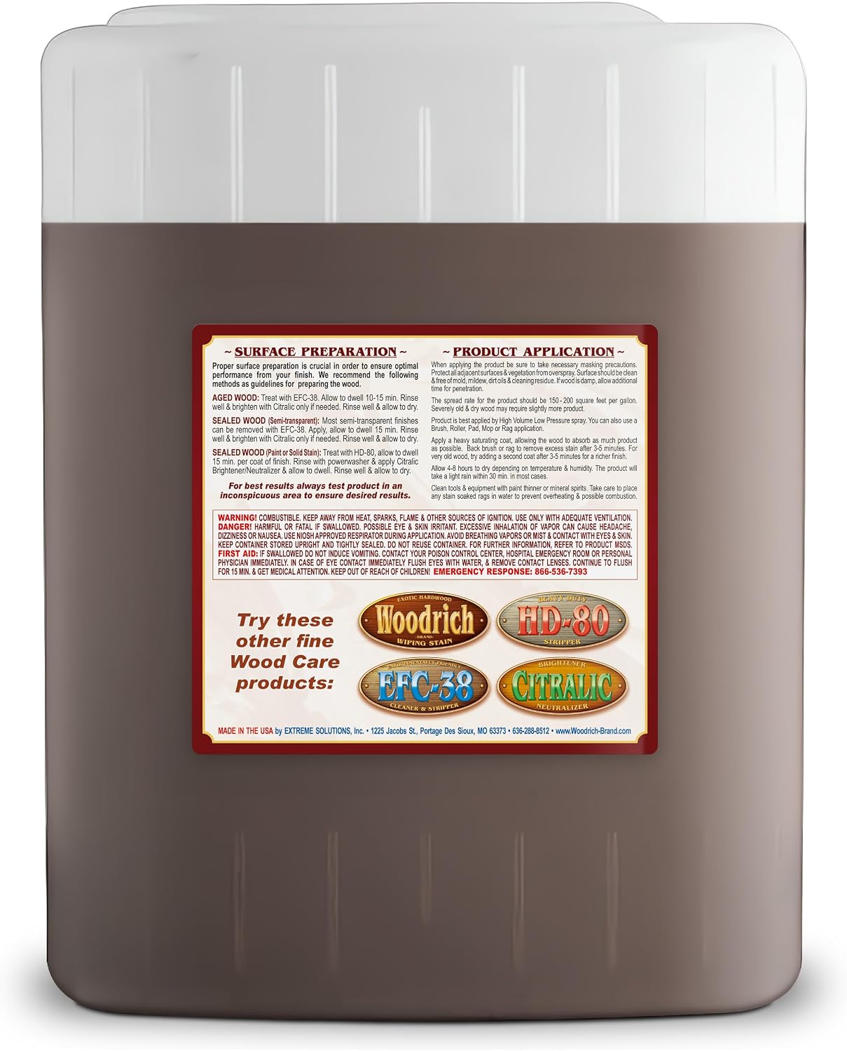 Timber Oil Deep Penetrating Stain for Wood Decks, Fences, Siding, and Log Cabins - 5 Gallons, Amaretto (Covers 750 sq. ft.)