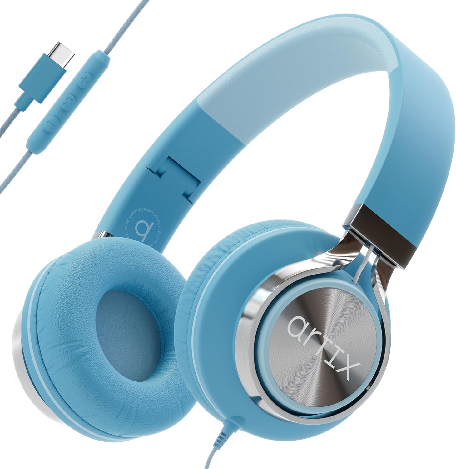 ARTIX Wired Headphones for Classroom & School with Microphone & Volume Control - Adults, Teens & Kids Headphones with Cord