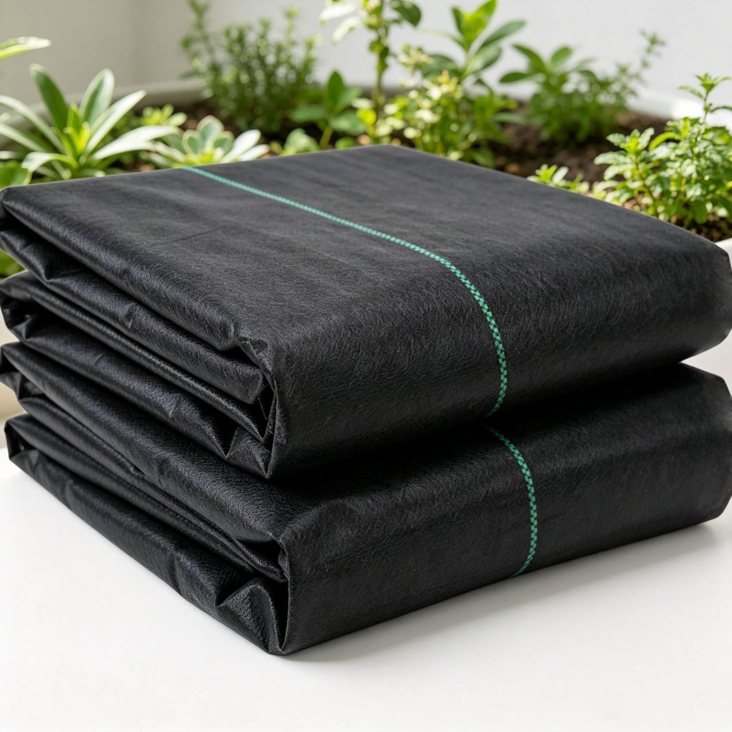 AMAGABELI 3.2oz 4ft x 100ft Weed Barrier Landscape Fabric Premium Garden Cloth Heavy Duty Weed Control Blocker Mat Gardening Ground Cover Durable Woven Geotextile Fabric Driveway Underlayment
