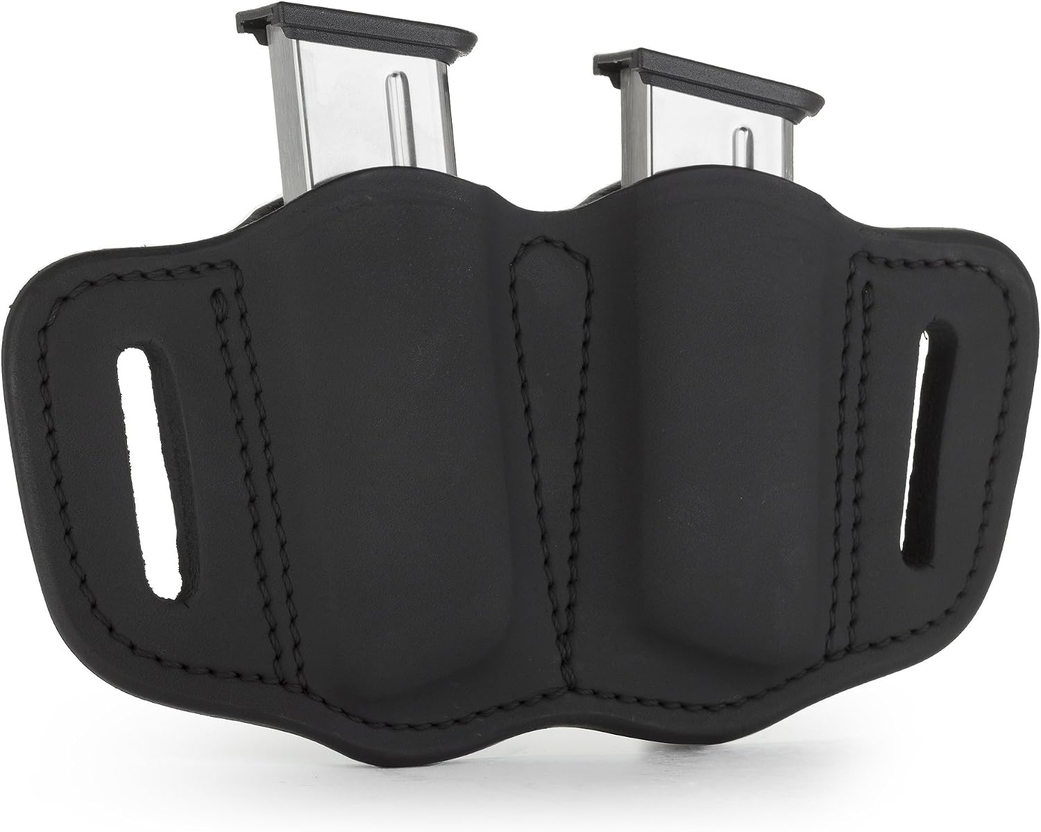 1791 Gunleather Double Mag Pouch, Single Stack 9mm, 40, 45 Magazine Holder | Double magazine pouch fits most 1911 single stack mags, handcrafted with 100% American steerhide leather