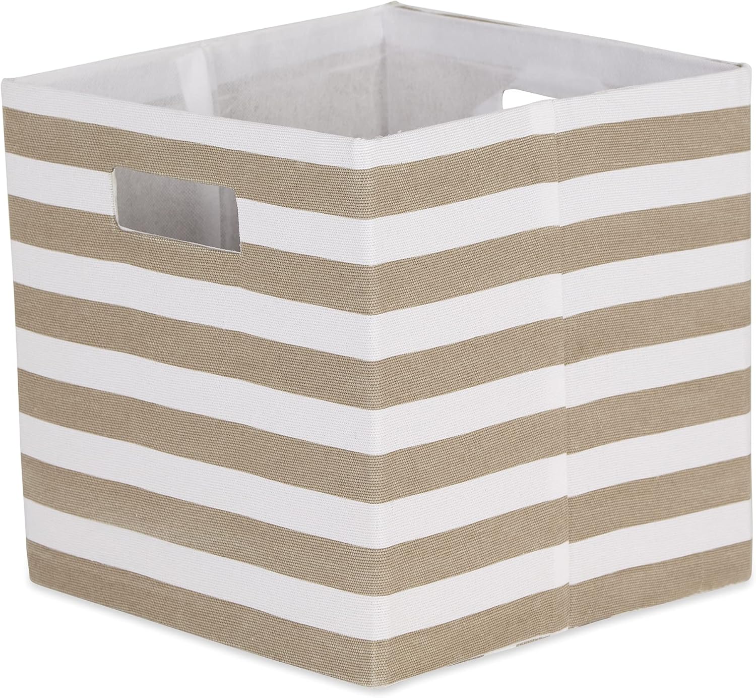 DII Polyester Cube Storage Collection Collapsible Hard Sided Bin, 13x13x13, Black