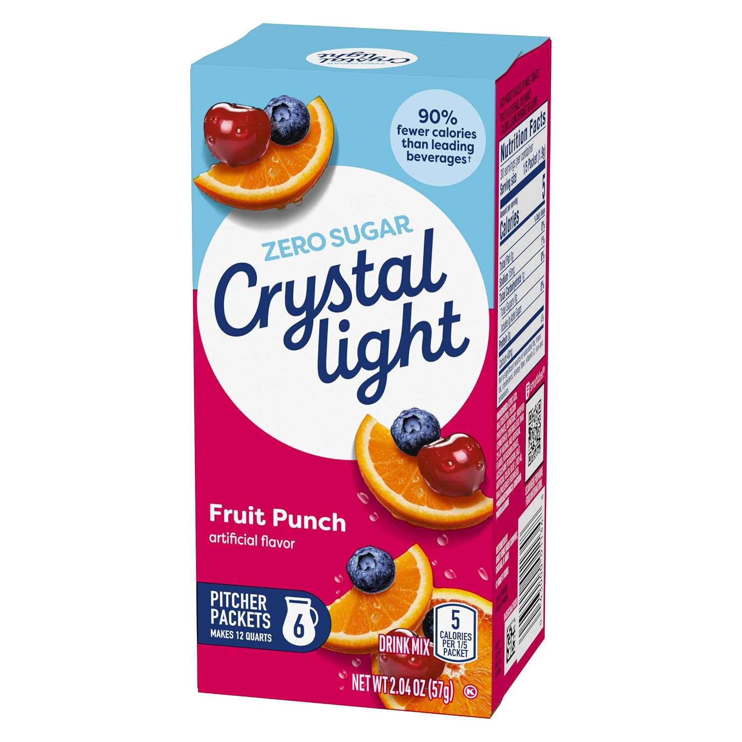 Crystal Light Powdered Drink Mix, 72 Pitcher Pkts, Fruit Punch