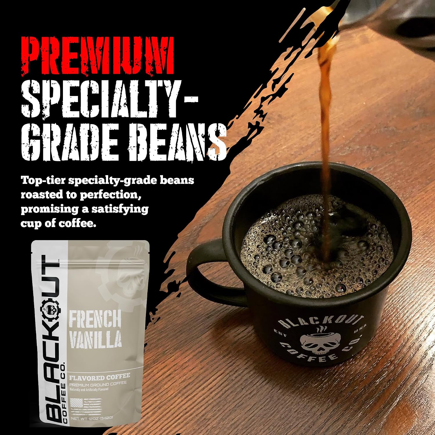 Blackout Coffee Blueberry Crumble Ground Coffee, Medium Roast, 12 oz