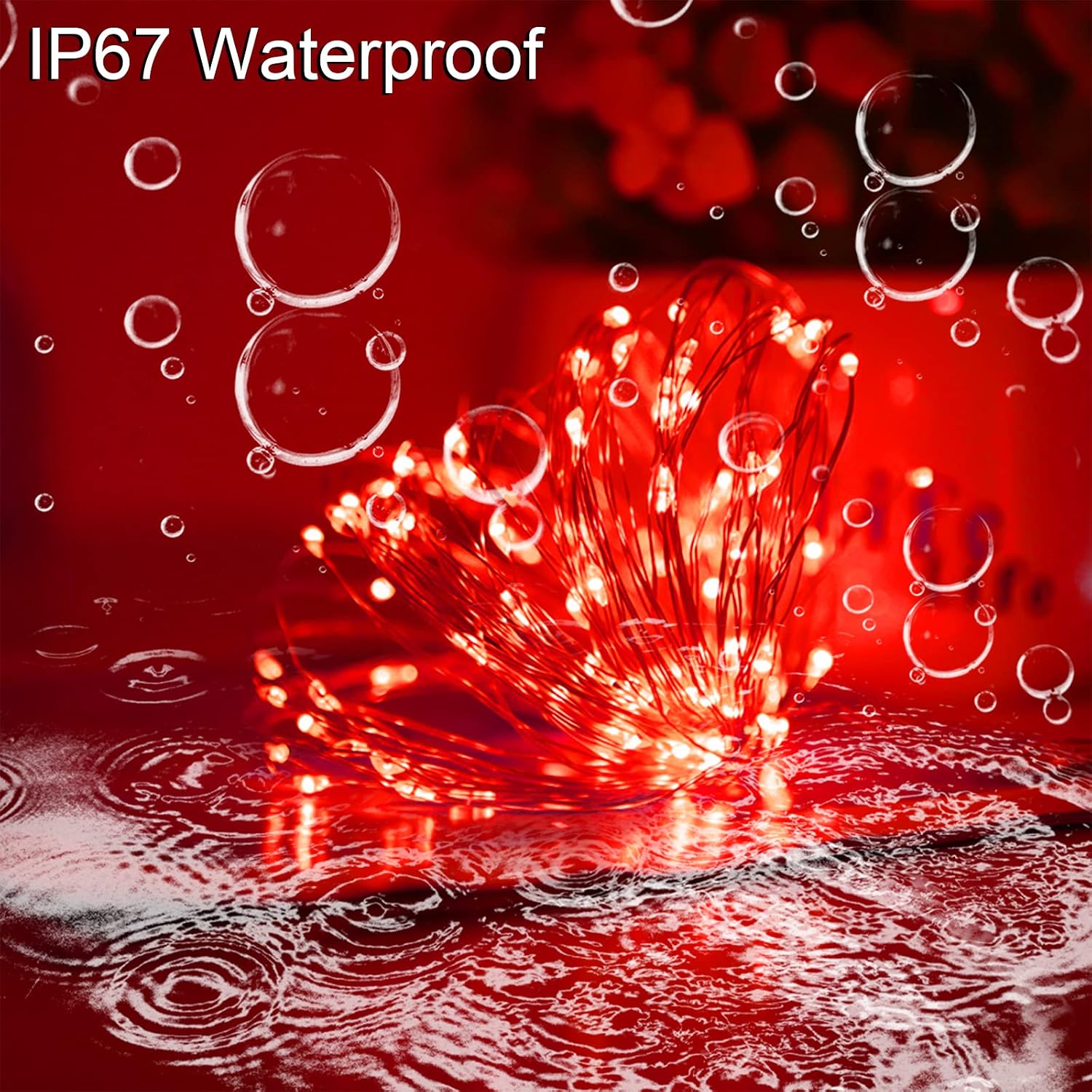 Solar Fairy String Lights, Cool White, 100Led, Outdoor Waterproof