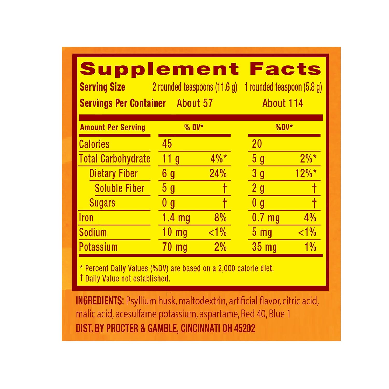 Metamucil Psyllium Fiber Supplement by Meta Berry Smooth Sugar Free Powder 114 Doses, 23.3 Ounce