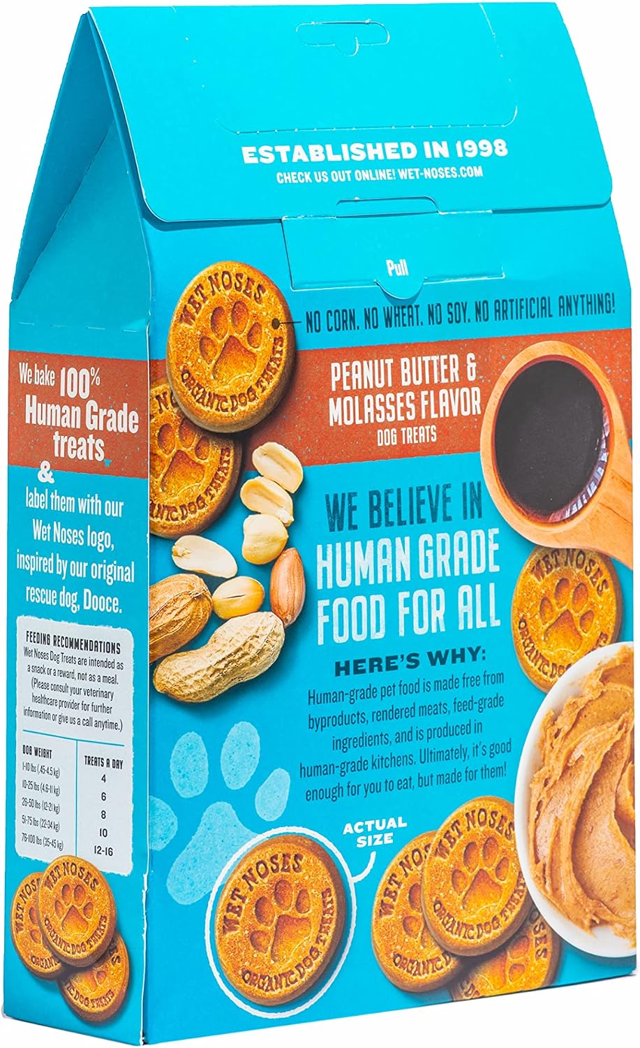Wet Noses Organic Crunchy Dog Treats – All-Natural, Human-Grade, Non-GMO, Healthy Training & Delicious Snacks for Dogs