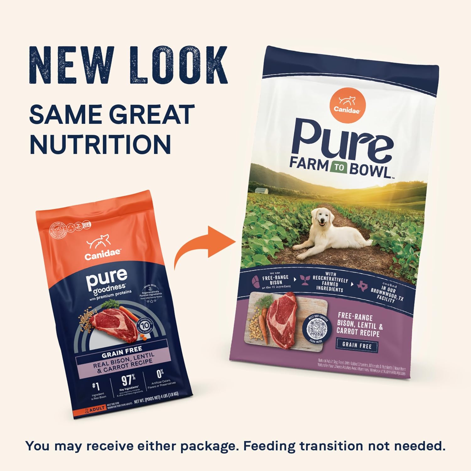 Canidae Pure Farm to Bowl Dry Dog Food - Balanced Nutrition for Adult Dogs - Limited Ingredient Formula - Grain, Wheat & Soy-Free - 22 lb - Wild-Caught Salmon & Sweet Potato Recipe