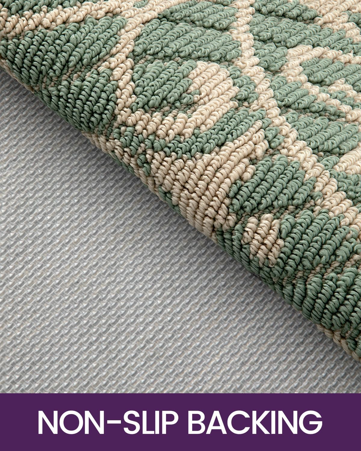 DEXI Front Door Mat Indoor Entryway 24x36 Inside Entrance Doormat Green