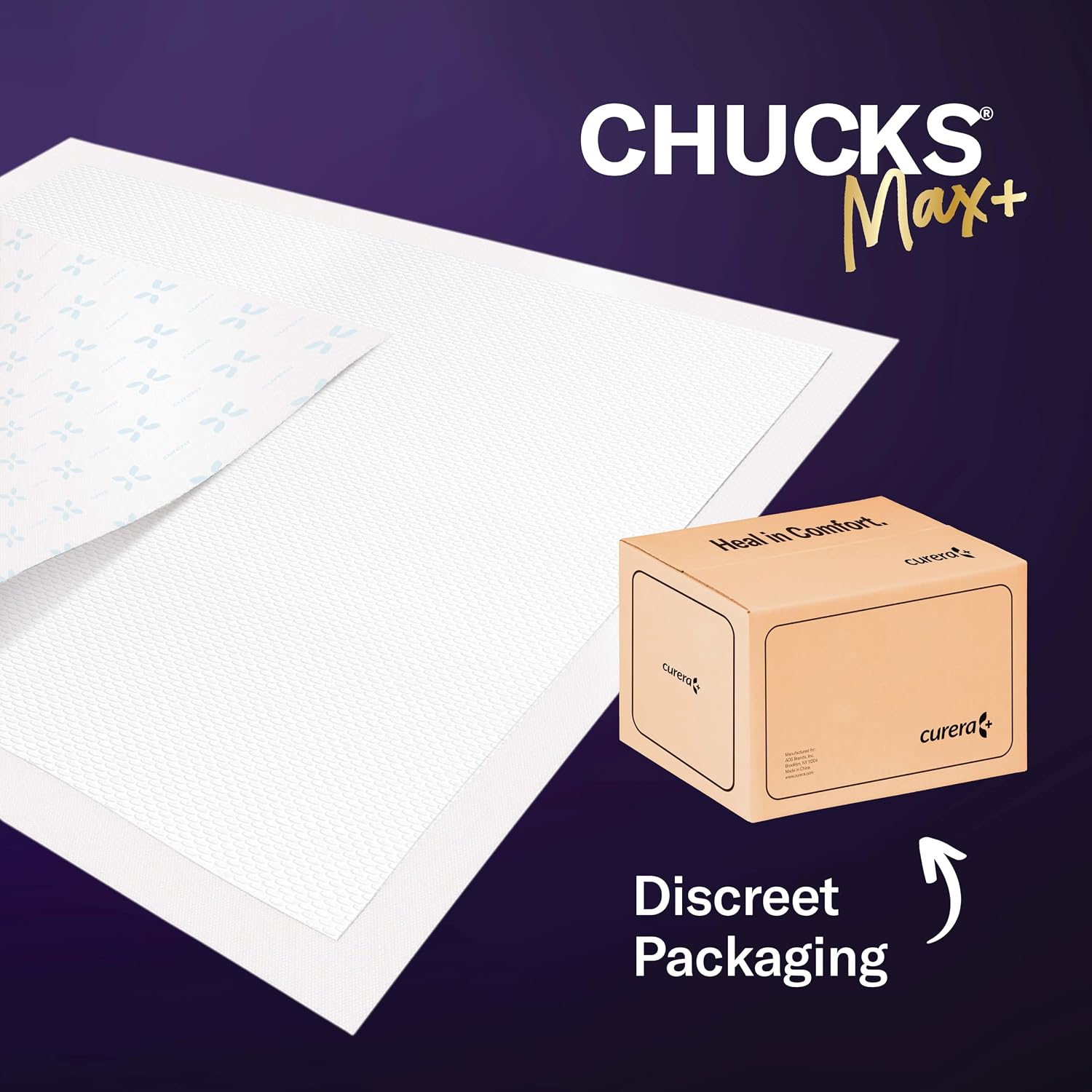 Chucks® MAX+ Hospital Bed Pads Disposable Adult 36 x 36 Incontinence Pads - XXX-Large Pee Pads for Elderly Adults. Extra Heavy Duty Absorbency