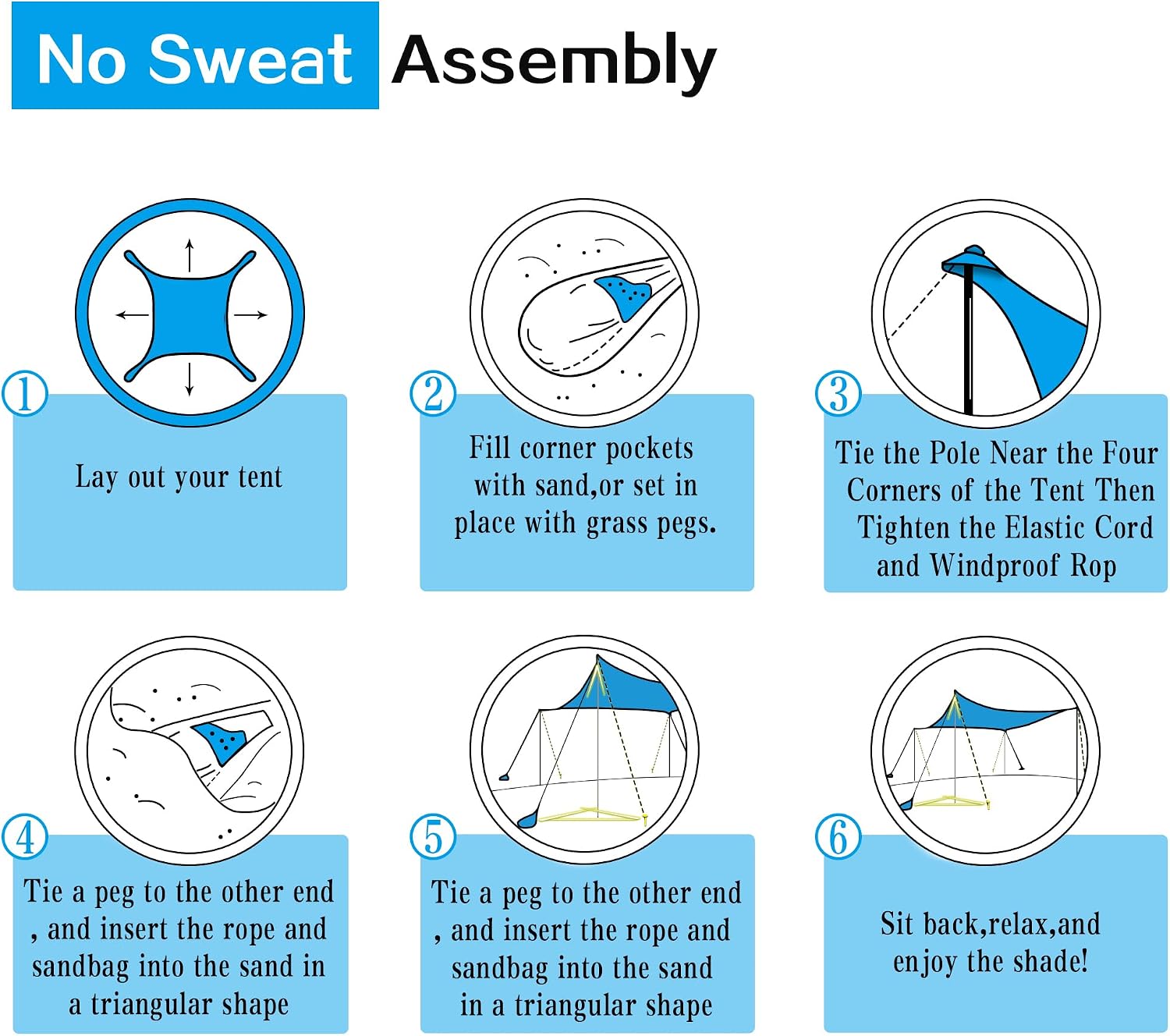 UMARDOO Family Beach Tent Canopy Sun Shade Portable 10×10FT