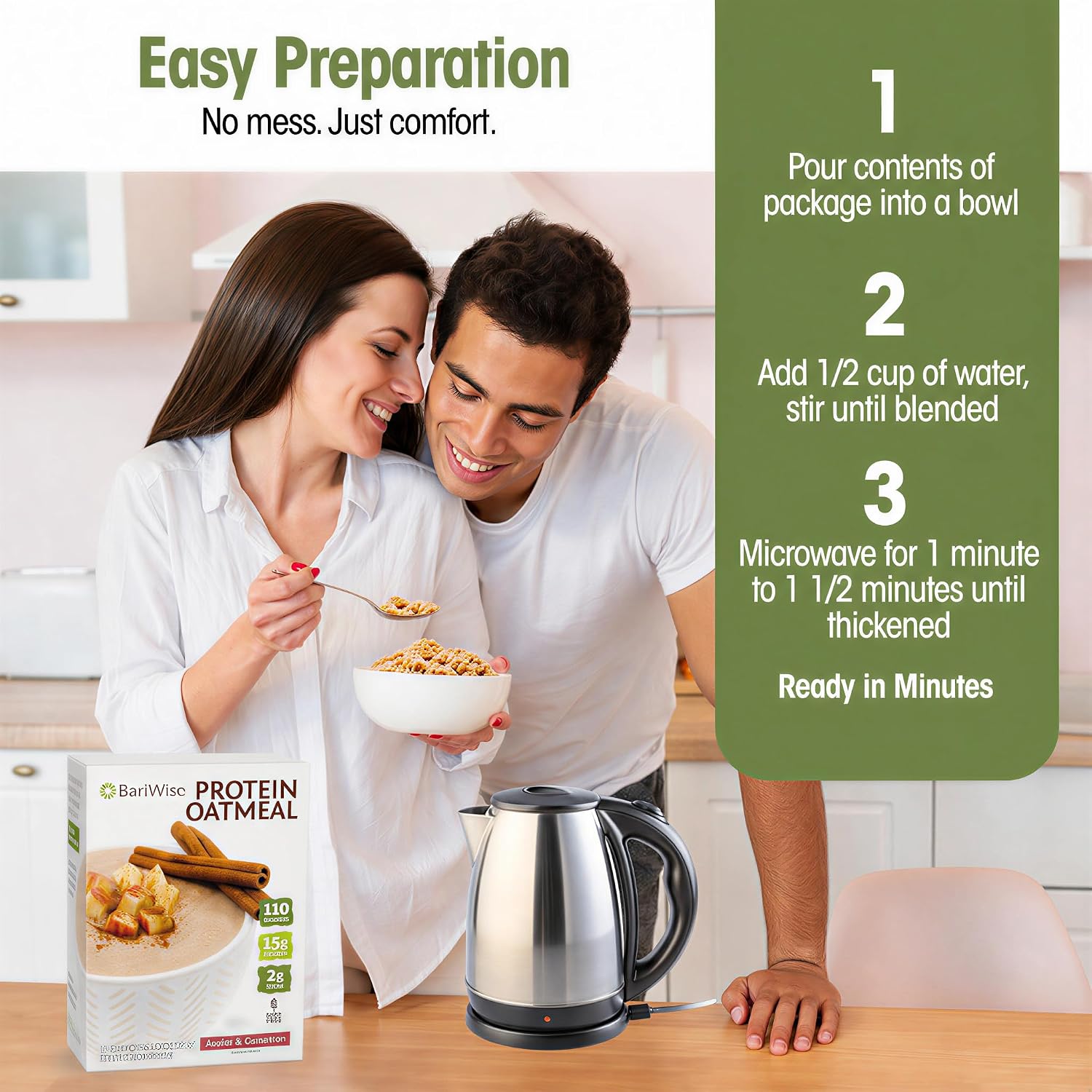 BariWise Instant High Protein Oatmeal – 7 Servings (Maple & Brown Sugar)