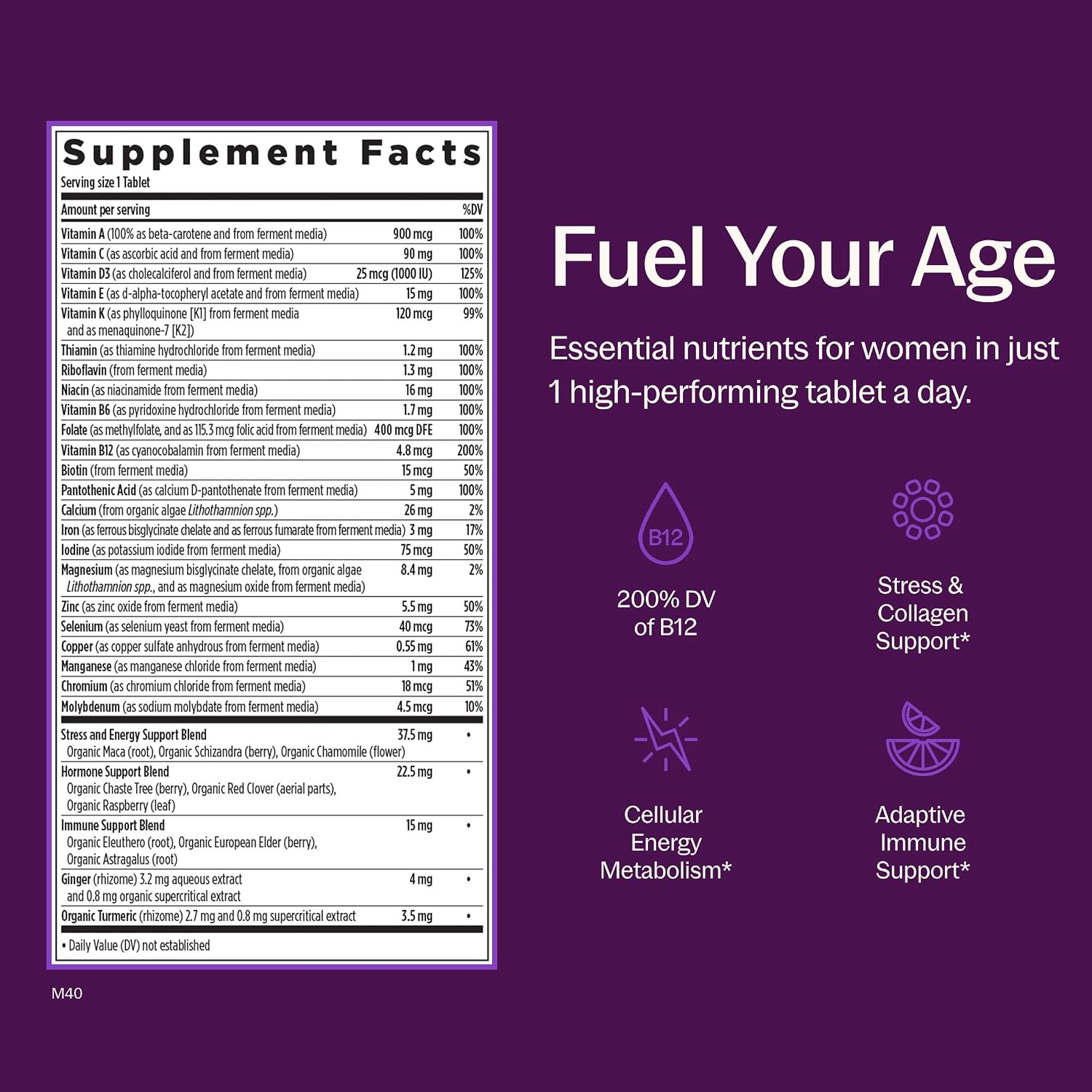 New Chapter Every Woman's One Daily Multivitamin - Bone, Energy & Immune Support* - Whole-Food Fermented Nutrients - No Added Sugar - Vegetarian & Gluten-Free - 72 Tablets