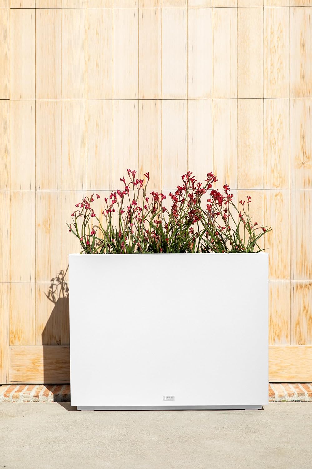 Veradek Span Plastic Box Series Planter - Tall Rectangular, White, All-Weather Resistant, Removable Insert Bucket, Modern Design, Indoor/Outdoor Use | Made From Durable Plastic Featuring a Removable Insert Bucket. Modern Porch/Patio Décor for Plants and…
