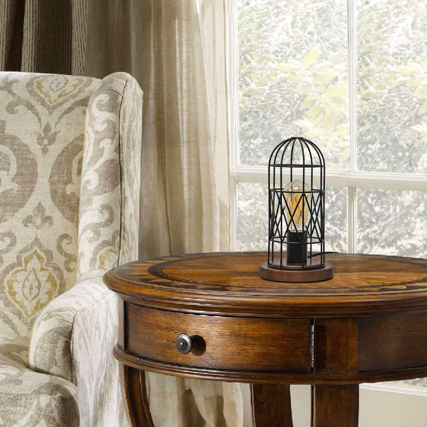 Touch Control Table Lamp, 3 Way Dimmable Lamp, Industrial Bedside Lamp