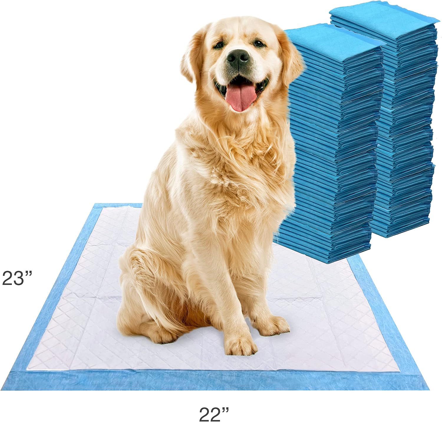Four Paws Wee-Wee Superior Performance Dog Pee Pads, 100 Count | Quilted leak-proof puppy pads, dog housebreaking & potty training