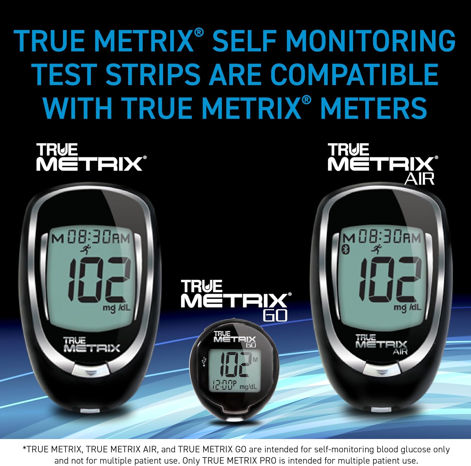 TRUE METRIX Self Monitoring Blood Glucose Test Strips, 50 Count | Blood Glucose Test Strips Compatible with TRUE METRIX Family of Self Monitoring Blood Glucose Meters, Fast and Easy to Use