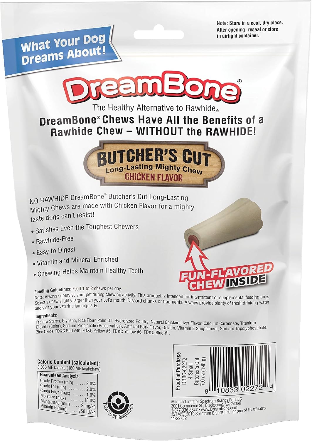DreamBone Butcher’s Cut Chews 4 Count, Rawhide-Free Chews For Dogs, With Chicken-Flavor Chew Center | For the Toughest Chewers