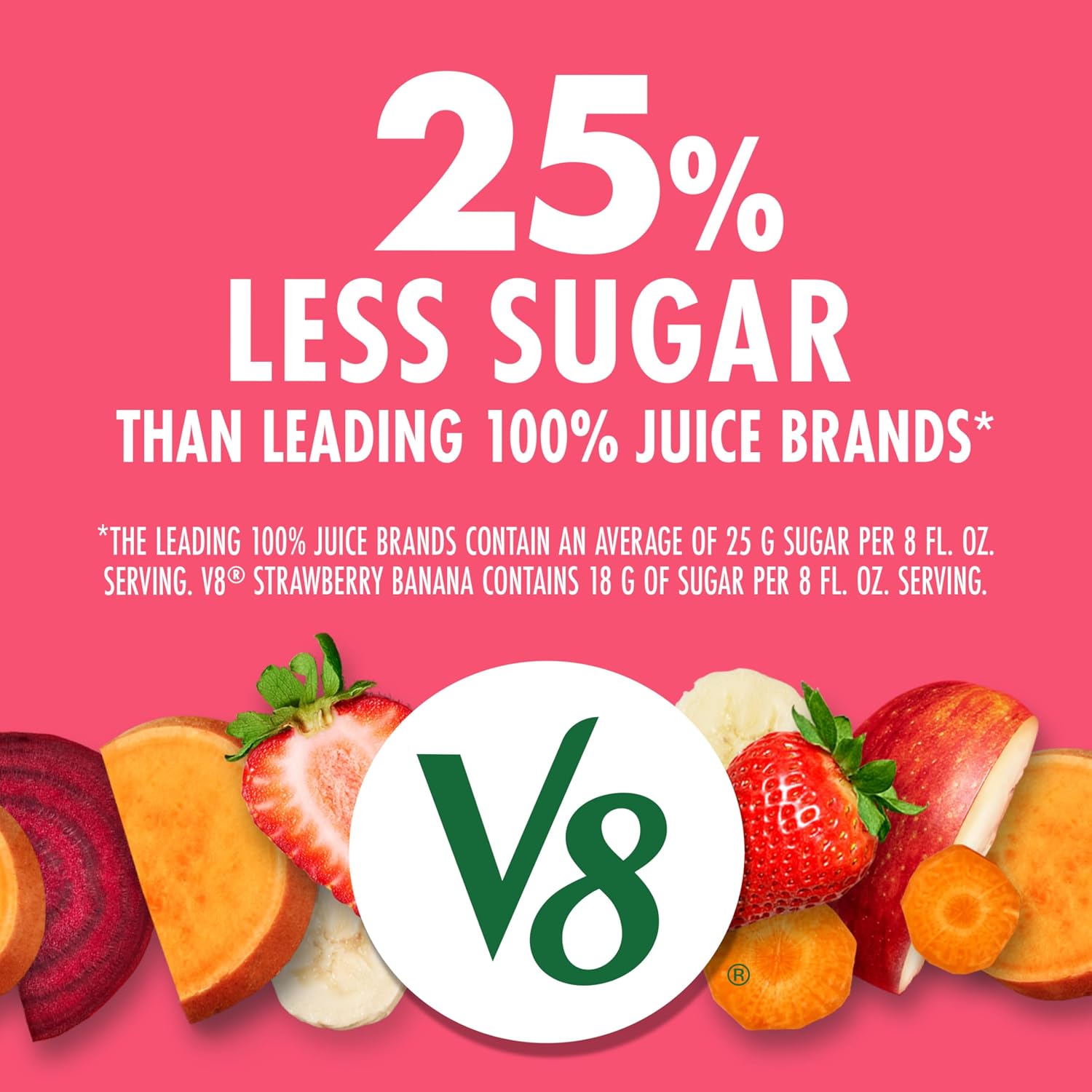 V8 Blends 100% Juice Pomegranate Blueberry Juice, Fruit and Vegetable Juice Blend, 46 Fl Oz Bottle