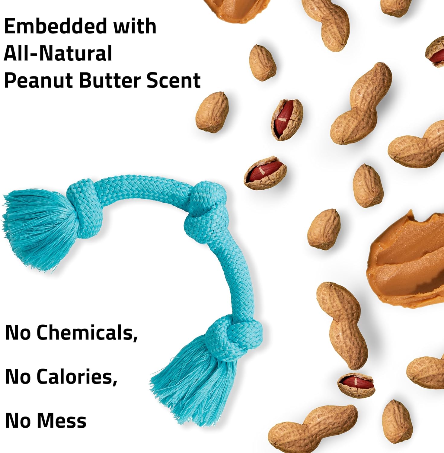 Playology Tug Rope Dog Toys for Large Breed Dogs - Jumbo, Beef Scent