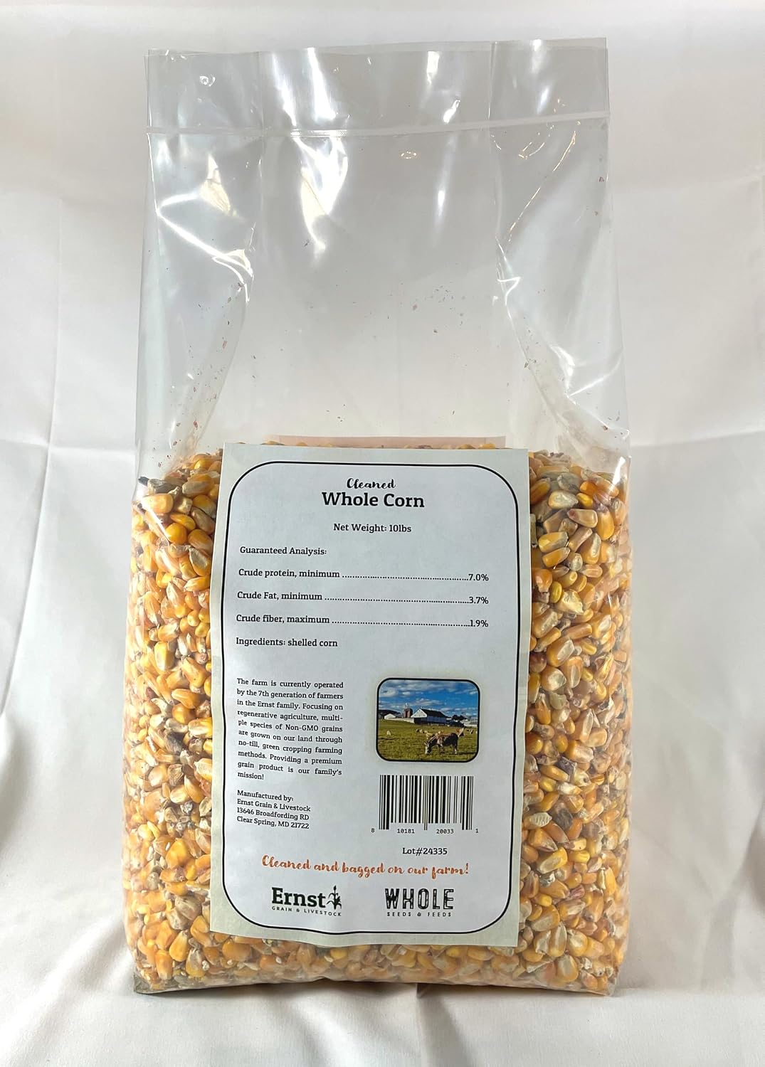 Ernst Grain & Livestock Whole Corn – Perfect Feed for Deer, Squirrels, Chickens, Ducks, Rabbits, Geese, and More! (46 Pound)