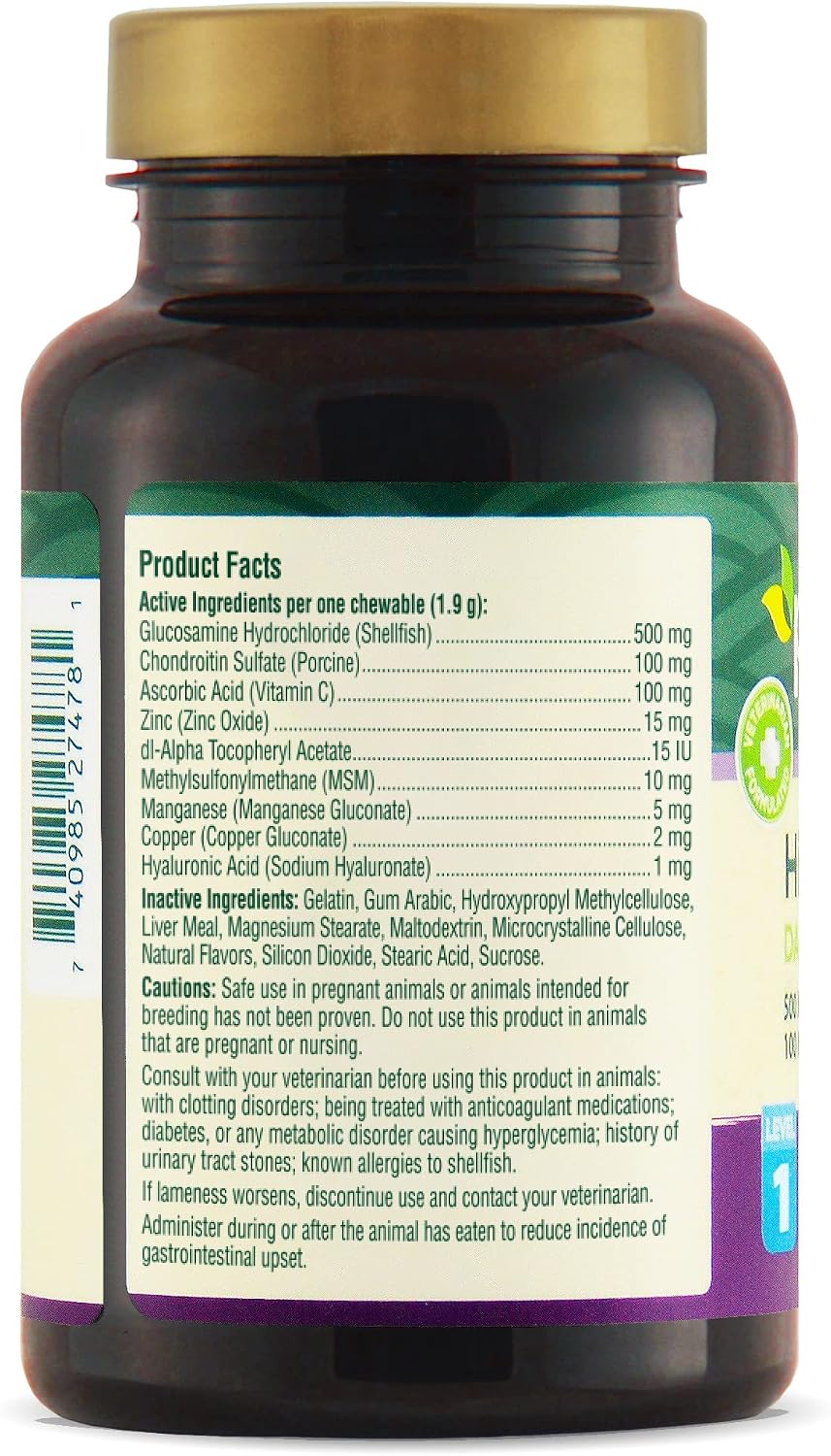 PetNC Natural Care Hip and Joint Soft Chews for Dogs, 90 Count - 27591 | Glucosamine Chondroitin MSM Dog Chews with Hyaluronic Acid, Liver Flavored Bone & Joint Support Supplement, For All Breeds